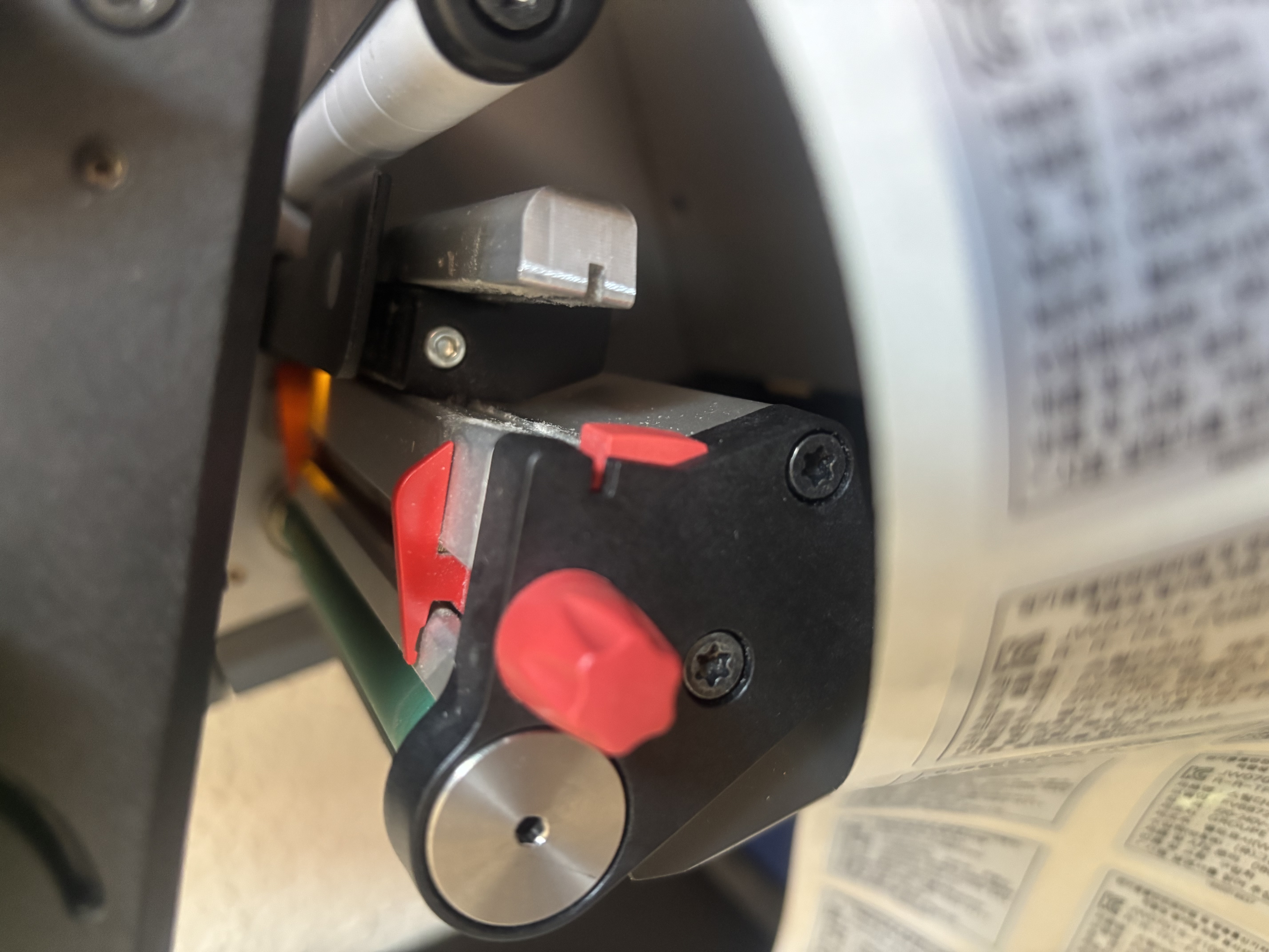 Détail de l’impression thermique d’étiquettes